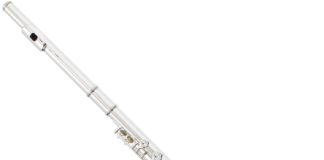 Mendini Nickel Silver Closed Hole C Flute with Stand